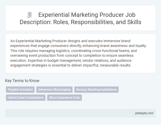 Experiential Marketing Producer Job Description: Roles, Responsibilities, and Skills