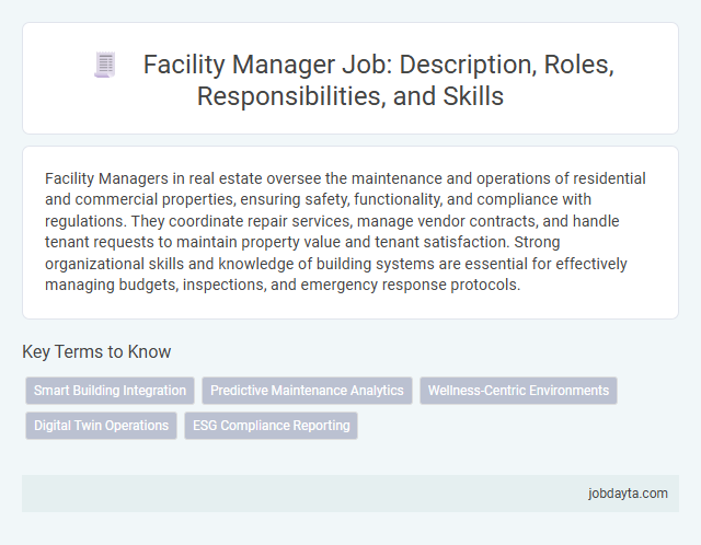 Facility Manager Job: Description, Roles, Responsibilities, and Skills