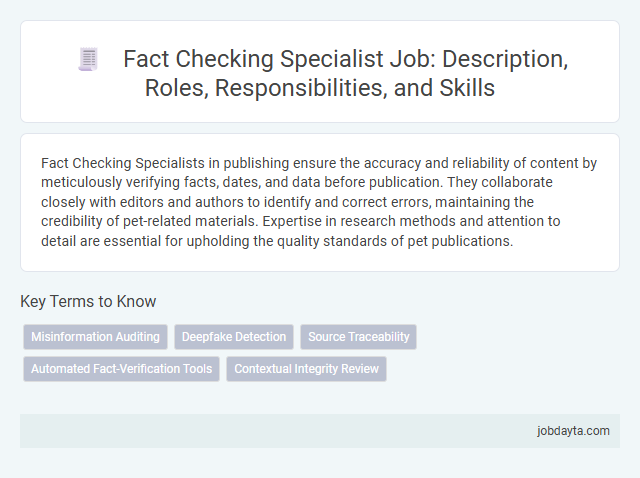 Fact Checking Specialist Job: Description, Roles, Responsibilities, and Skills