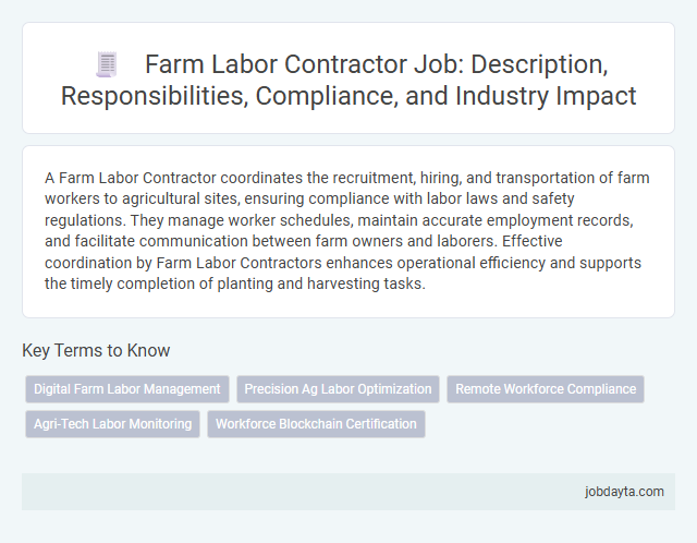 Farm Labor Contractor Job: Description, Responsibilities, Compliance, and Industry Impact
