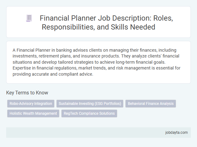Financial Planner Job Description: Roles, Responsibilities, and Skills Needed