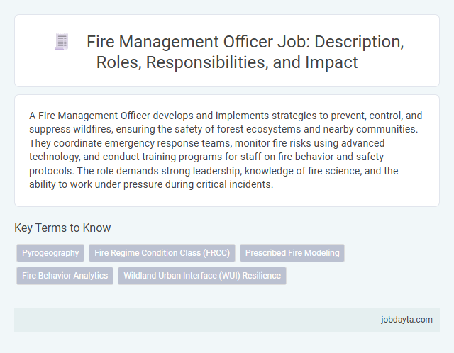 Fire Management Officer Job: Description, Roles, Responsibilities, and Impact