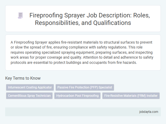 Fireproofing Sprayer Job Description: Roles, Responsibilities, and Qualifications