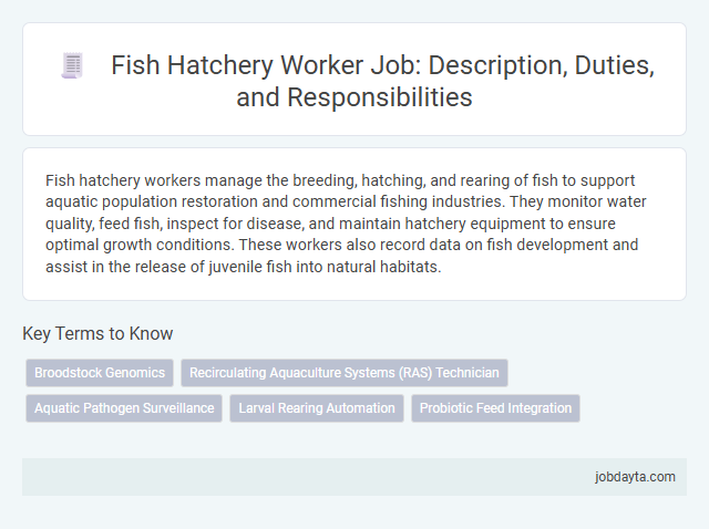 Fish Hatchery Worker Job: Description, Duties, and Responsibilities