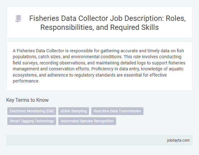 Fisheries Data Collector Job Description: Roles, Responsibilities, and Required Skills