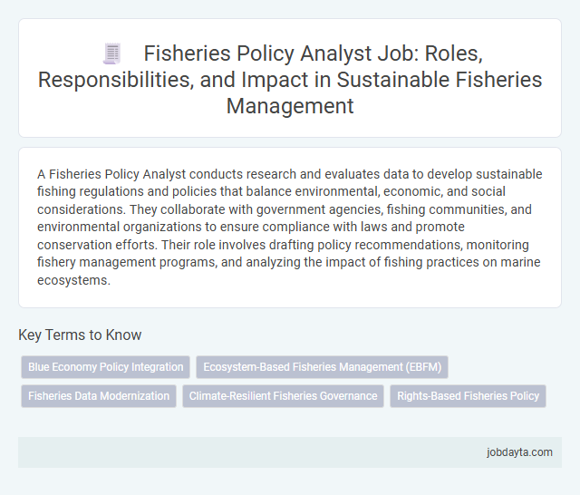 Fisheries Policy Analyst Job: Roles, Responsibilities, and Impact in Sustainable Fisheries Management