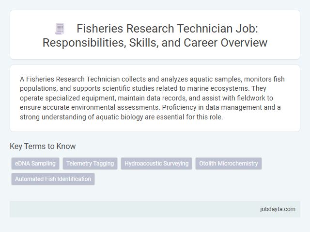 Fisheries Research Technician Job: Responsibilities, Skills, and Career Overview