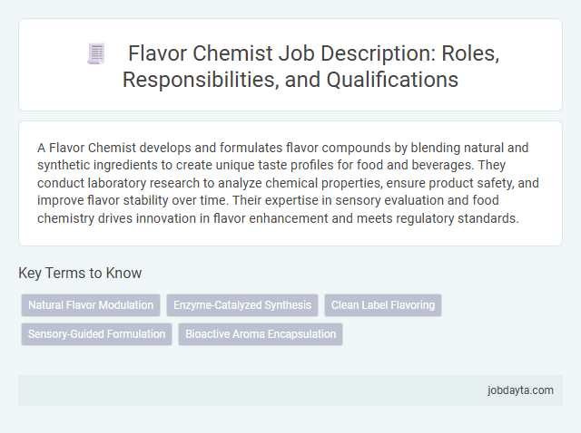 Flavor Chemist Job Description: Roles, Responsibilities, and Qualifications