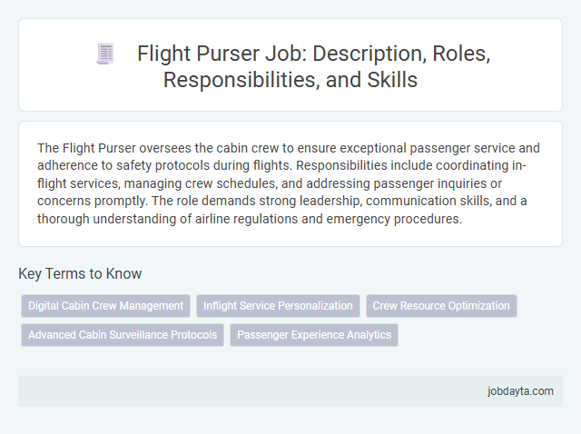 Flight Purser Job: Description, Roles, Responsibilities, and Skills
