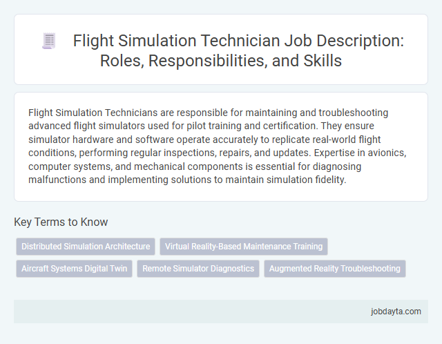 Flight Simulation Technician Job Description: Roles, Responsibilities, and Skills