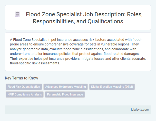 Flood Zone Specialist Job Description: Roles, Responsibilities, and Qualifications