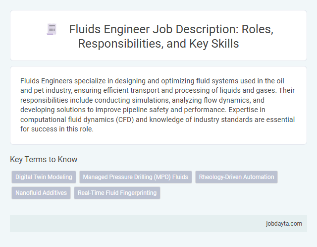 Fluids Engineer Job Description: Roles, Responsibilities, and Key Skills