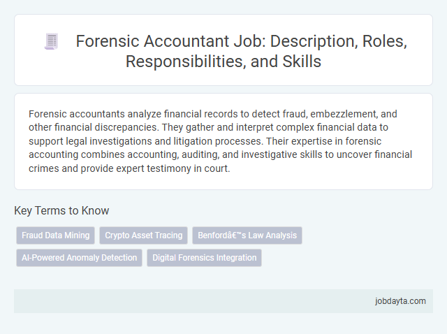 Forensic Accountant Job: Description, Roles, Responsibilities, and Skills