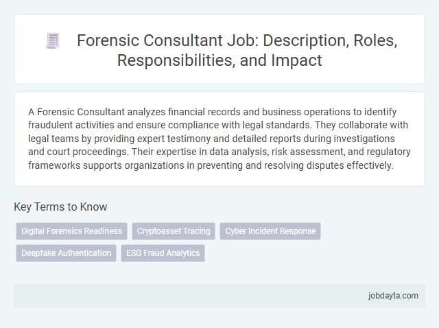 Forensic Consultant Job: Description, Roles, Responsibilities, and Impact