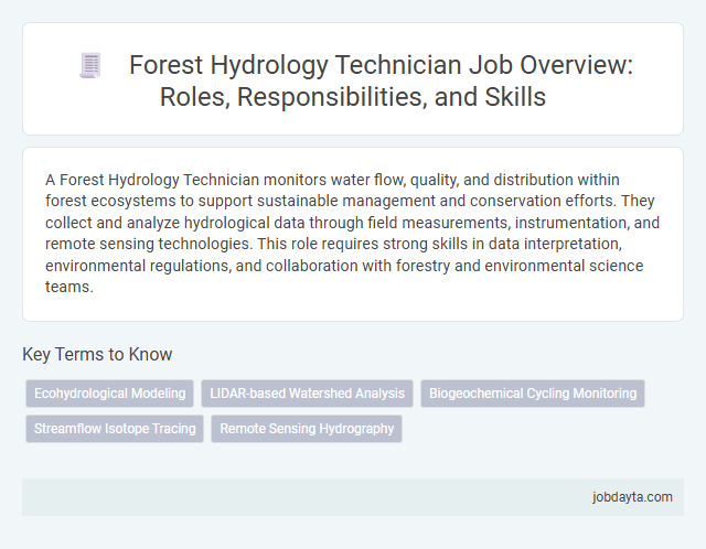 Forest Hydrology Technician Job Overview: Roles, Responsibilities, and Skills