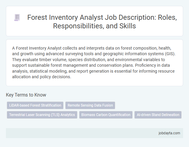 Forest Inventory Analyst Job Description: Roles, Responsibilities, and Skills