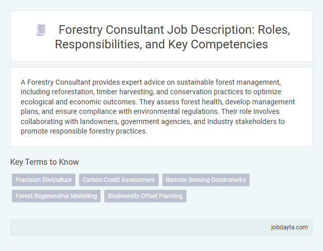 Forestry Consultant Job Description: Roles, Responsibilities, and Key Competencies