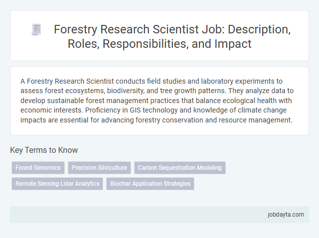 Forestry Research Scientist Job: Description, Roles, Responsibilities, and Impact