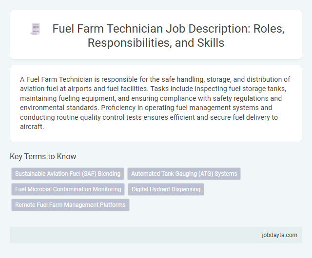 Fuel Farm Technician Job Description: Roles, Responsibilities, and Skills