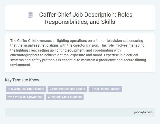 Gaffer Chief Job Description: Roles, Responsibilities, and Skills
