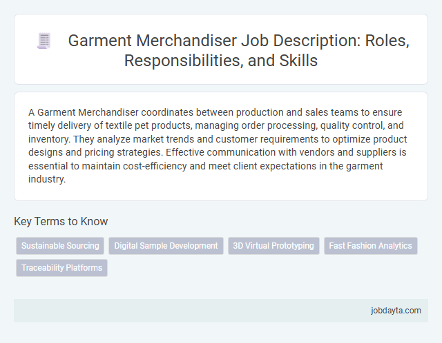 Garment Merchandiser Job Description: Roles, Responsibilities, and Skills