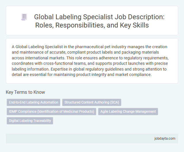 Global Labeling Specialist Job Description: Roles, Responsibilities, and Key Skills