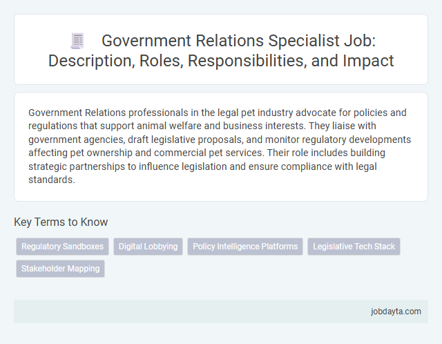 Government Relations Specialist Job: Description, Roles, Responsibilities, and Impact