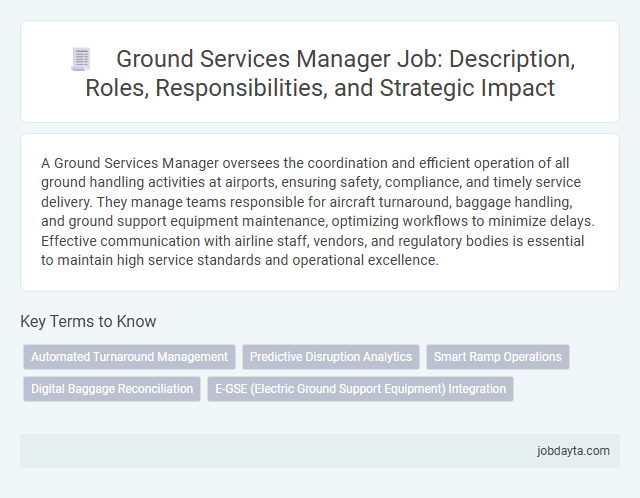 Ground Services Manager Job: Description, Roles, Responsibilities, and Strategic Impact