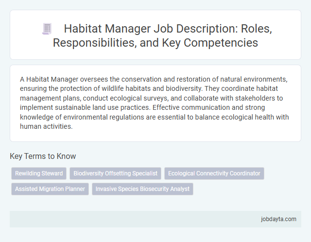 Habitat Manager Job Description: Roles, Responsibilities, and Key Competencies