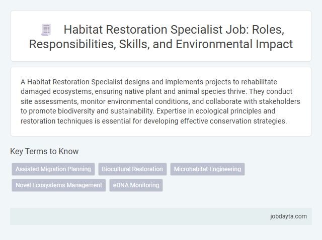 Habitat Restoration Specialist Job: Roles, Responsibilities, Skills, and Environmental Impact