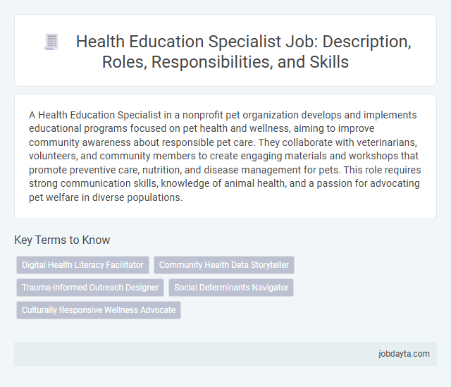 Health Education Specialist Job: Description, Roles, Responsibilities, and Skills