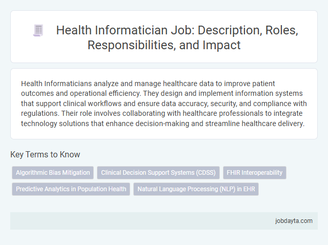 Health Informatician Job: Description, Roles, Responsibilities, and Impact