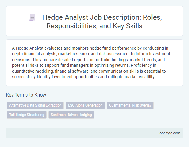 Hedge Analyst Job Description: Roles, Responsibilities, and Key Skills