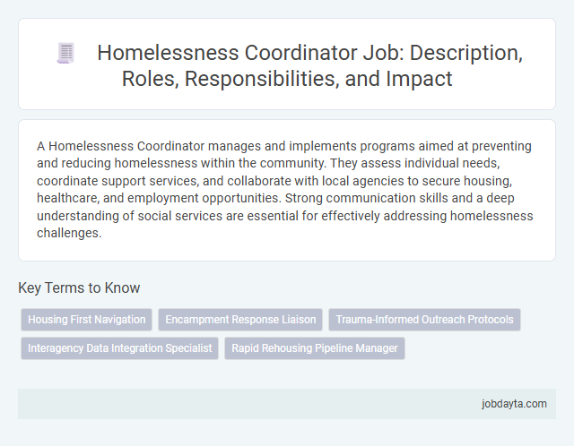 Homelessness Coordinator Job: Description, Roles, Responsibilities, and Impact