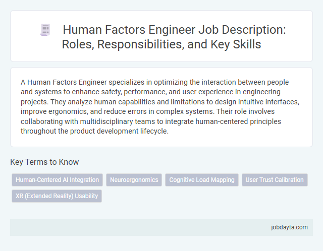 Human Factors Engineer Job Description: Roles, Responsibilities, and Key Skills