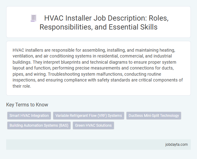 HVAC Installer Job Description: Roles, Responsibilities, and Essential Skills