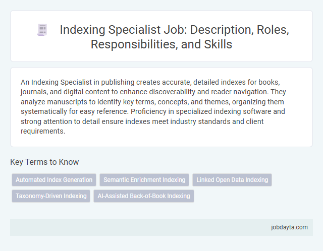 Indexing Specialist Job: Description, Roles, Responsibilities, and Skills