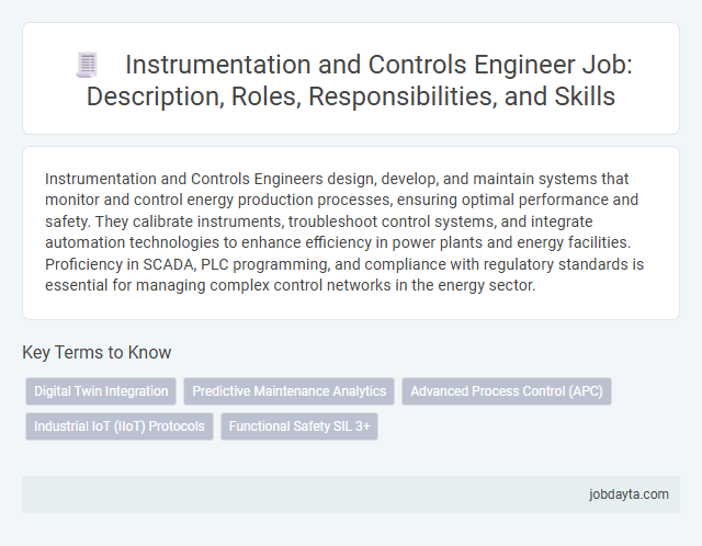 Instrumentation and Controls Engineer Job: Description, Roles, Responsibilities, and Skills