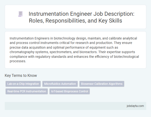 Instrumentation Engineer Job Description: Roles, Responsibilities, and Key Skills