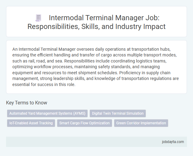 Intermodal Terminal Manager Job: Responsibilities, Skills, and Industry Impact