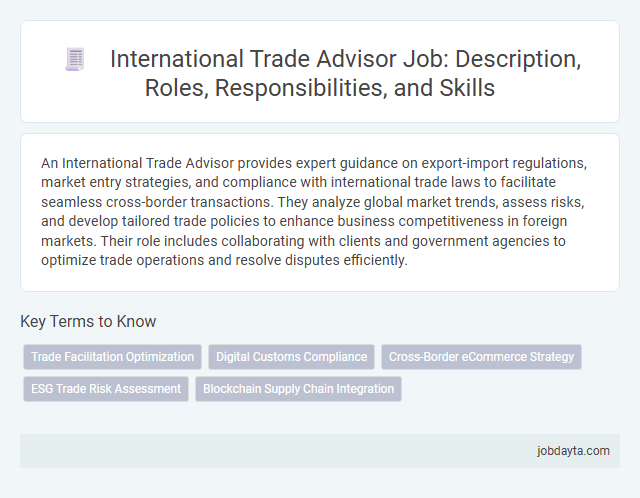 International Trade Advisor Job: Description, Roles, Responsibilities, and Skills