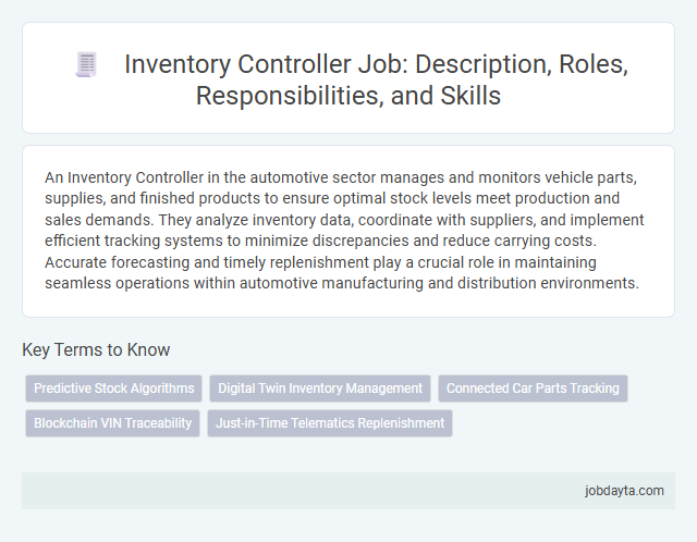 Inventory Controller Job: Description, Roles, Responsibilities, and Skills