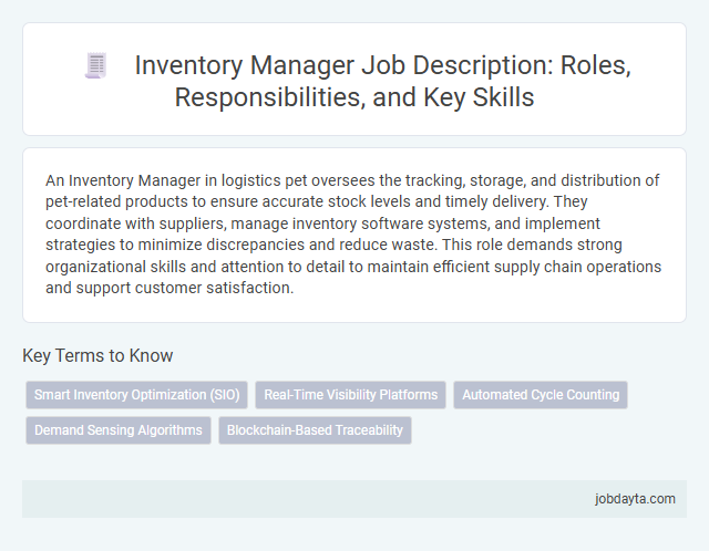 Inventory Manager Job Description: Roles, Responsibilities, and Key Skills