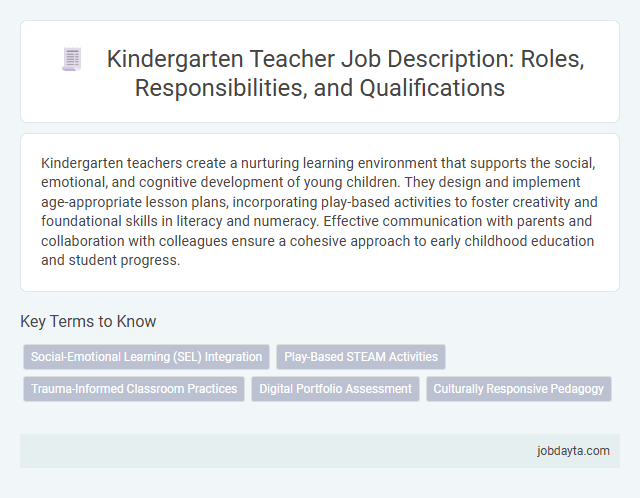 Kindergarten Teacher Job Description: Roles, Responsibilities, and Qualifications