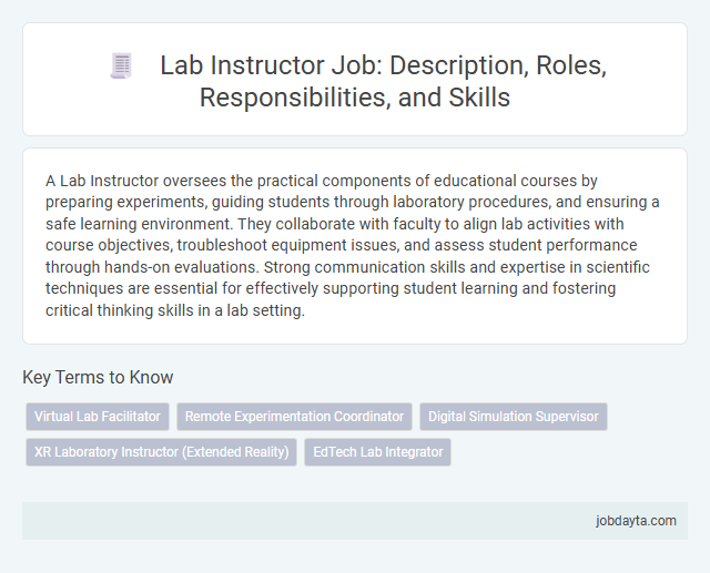 Lab Instructor Job: Description, Roles, Responsibilities, and Skills