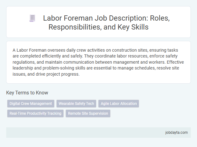 Labor Foreman Job Description: Roles, Responsibilities, and Key Skills