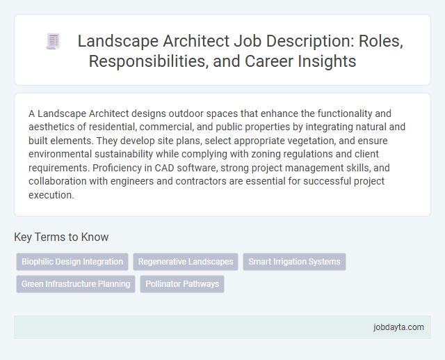 Landscape Architect Job Description: Roles, Responsibilities, and Career Insights