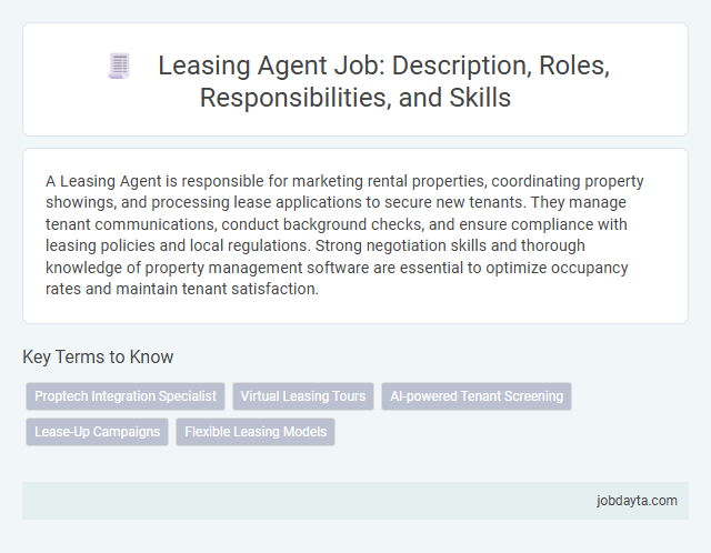 Leasing Agent Job: Description, Roles, Responsibilities, and Skills