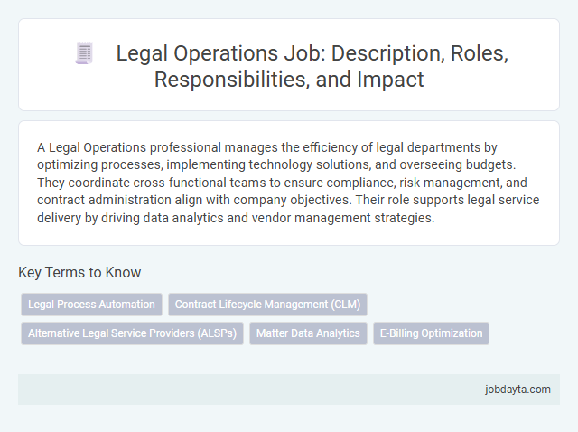 Legal Operations Job: Description, Roles, Responsibilities, and Impact