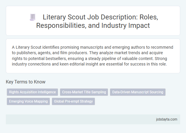 Literary Scout Job Description: Roles, Responsibilities, and Industry Impact